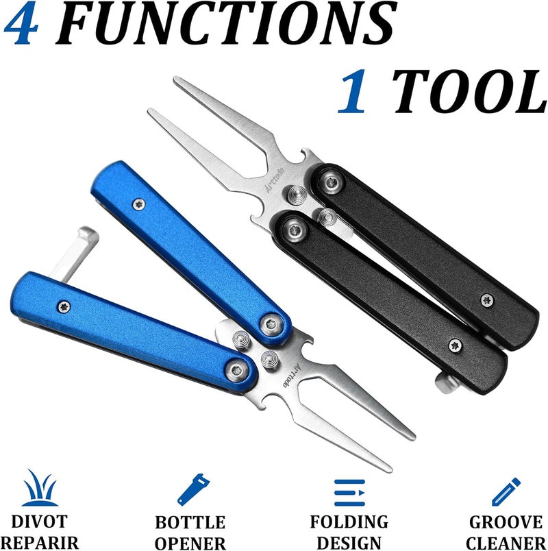 Arttodo Golf Divot Repair Tool, Stainless Steel Foldable Divot Tool & Golf Divot Tool with Bottle Opener, Golf Accessories for Men and Women - Image 3